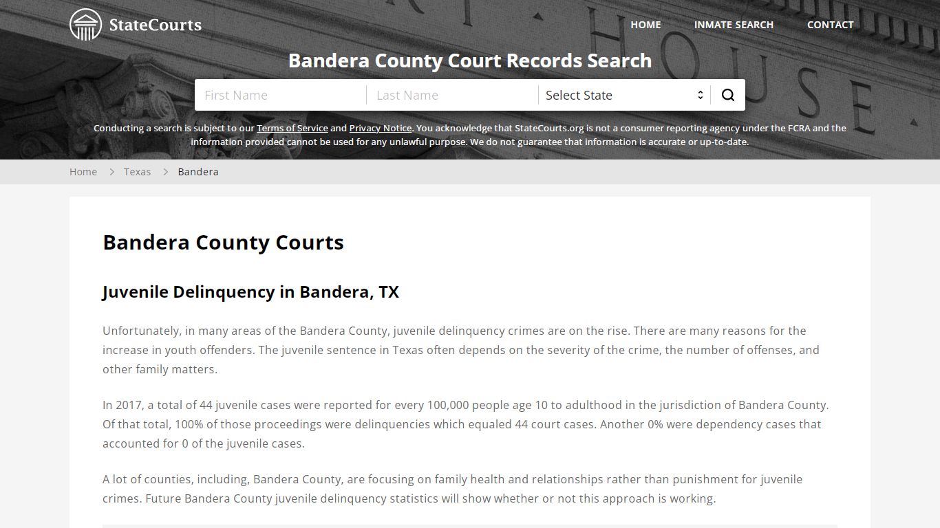 Bandera County, TX Courts - Records & Cases - StateCourts